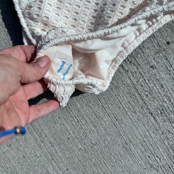 Shade & Shore Crochet One Piece Swimsuit in Cream NWT - Picture 5 of 8